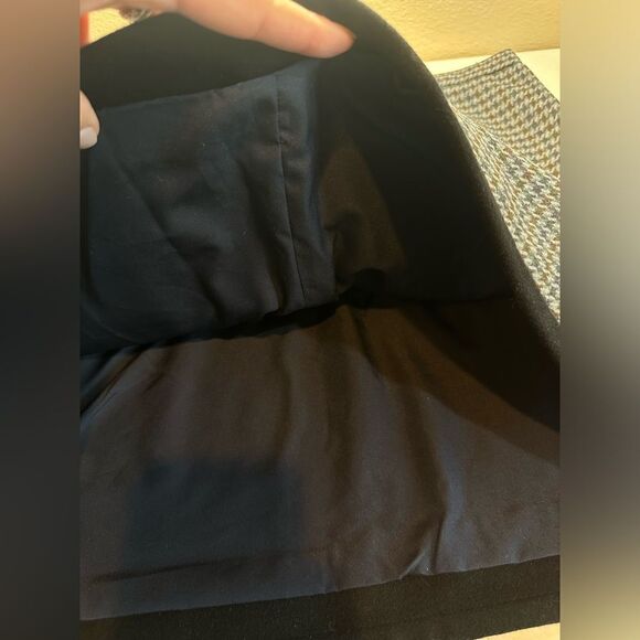 NEW J. Crew Double-Notch Houndstooth Wool Blend Mini Skirt Women’s Size 12 - Picture 12 of 16